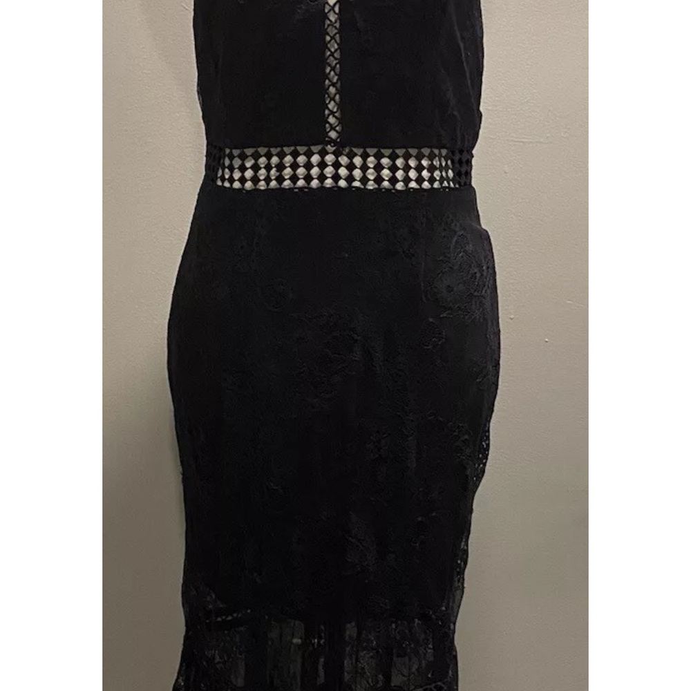Exquisite Black Lacy Peek A Boo Dress